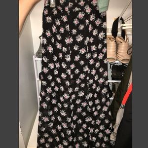 floral maxi skirt with slit